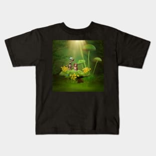 Little fairy with dog Kids T-Shirt